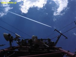 Montaż kabla antenowego na maszcie radiowym "Chorągwica"