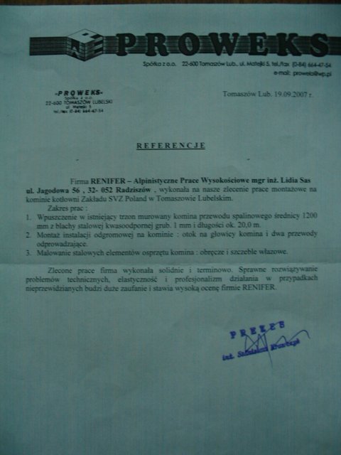 Referencje Tomaszów Lubelski