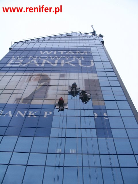 Klejenie folii one way vision - Błękitek