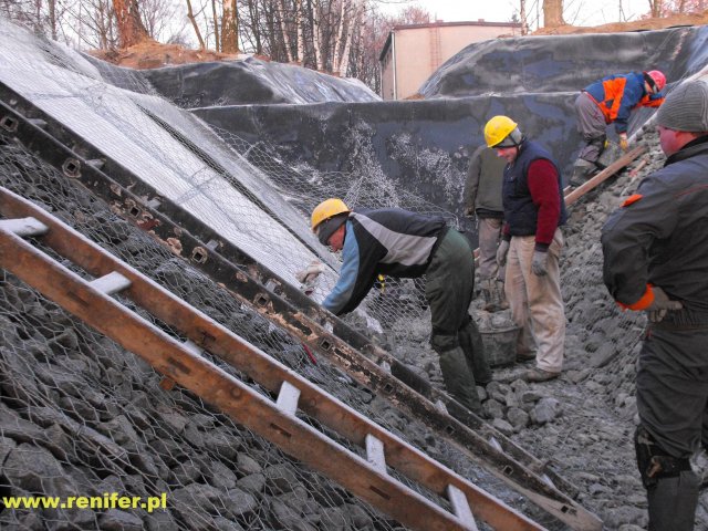 Umocnienia gabionowe